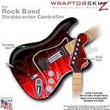 Fire Red WraptorSkinz Skin fits Rock Band Stratocaster Guitar for Nintendo  ....