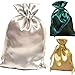 Tarot Bags Holiday Colors Satin Bundle of 3: Forest Green Silver and Gold (6