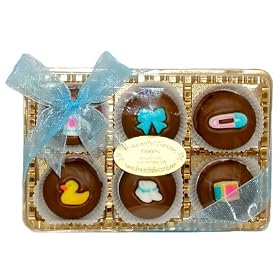Baby Boy Themed Belgian Dark Chocolate Oreo's