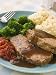 Meatloaf with Mashed Potato, Veg and Gravy - 18H x 14W - Peel and Stick Wall Decal by Wallmonkeys