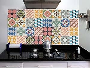 Autocollant Carrelage Traditionnel pour Cuisines (Pack avec 48) (30 x