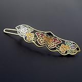 Crystalmood Chinese Gold-Plated Black Butterfly Flower Hair Clip
