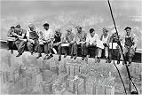 New York - Lunch Atop a Skyscraper - Artist: Anonymous - Art Print Poster - With a Black Wood Frame - Image Size: 36.00 by 24.00 inches Art Print Poster - With a Black Wood Frame