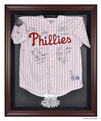 Mahogany Philadelphia Phillies - 2008 World Series - Framed Logo Jersey Display Case
