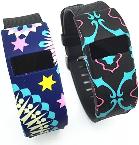 Band Cover for Fitbit Charge/Fitbit Charge HR Slim Designer Sleeve Protector accessories (2PCS-010)