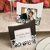 100 Black & White Damask Place Card Holder Wedding Favors
