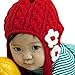 Urparcel Baby Girl Floral Earflap Hat Knitted Cap Knit Beret Winter Scarf Beanie