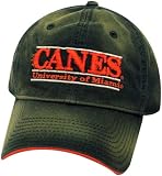 Miami Intense Washed Team Color with Classic Bar Design Adjustable Twill Hat