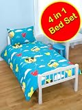 from Mickey Mouse Mickey Mouse Puzzled 4 in 1 Junior Rotary Bed Set (Duvet + Pillow + Covers)