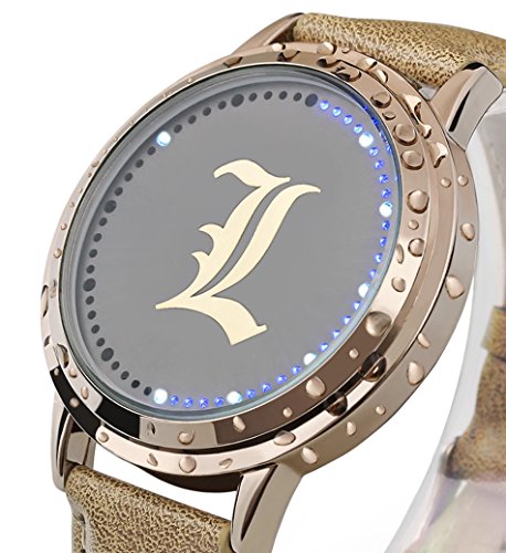 Death Anime Note Cool Watch Wrist Watch Golden LED Watch for Sale