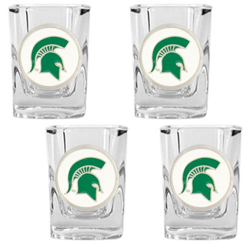 Michigan State Spartans NCAA 4pc Shot Glass Set