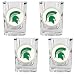 Michigan State Spartans NCAA 4pc Shot Glass Set