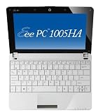 Asus 1005HA 10-inch Netbook (Intel Atom N270 1.6 GHz Processor, 1 GB RAM, 160 GB HDD, WLAN, Webcam, up to 8.5 Hours Battery, Windows XP, Windows Live Suite, White)