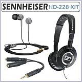 Sennheiser HD-228 Professional Closed Back Headphones + Audio Accessory Kit