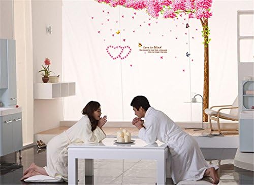 Bling House PVC Removable DIY Wall Decor Decal Sticker Cherry Blossom Tree of Love (60×90CM style 1)