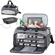 Buccaneer Barbecue Tote Gray W/Black And Silver