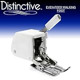 Distinctive Even Feed Walking Sewing Machine Presser Foot - Fits All Low Shank (Top-Loading Drop-In Bobbin Machines Only) Singer, Brother, Babylock, Euro-Pro, Janome, White, Juki, New Home, Simplicity, Necchi, Elna and More!
