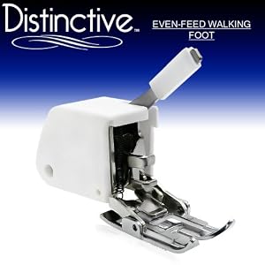 Distinctive Even Feed Walking Sewing Machine Presser Foot – Fits All Low Shank Singer, Brother, Babylock, Viking (Husky Series), Euro-Pro, Janome (Top-Loading Drop-In Bobbin Machines Only), White, Juki, New Home, Simplicity, Necchi, Elna and More!
