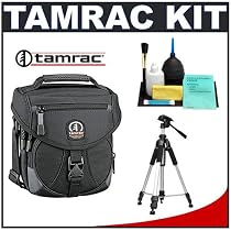 Tamrac 5510 Explorer 10 Photo/Digital/Video Bag (Black) + Tripod + Accessory Kit for Canon Rebel XSi, XS, T1i, XTi, 40D, 50D, Nikon D40, D60, D5000, D90, D300, D700, Olympus Evolt E-30, E-450, E-520, E-620, and Sony Alpha A200, A300, A350, A700 Digital SLR Cameras