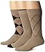 Dockers Men's 3 Pairs Metro Argyle Crew Sock, Khaki, Shoe Size: 6-12