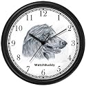 Afghan Dog Wall Clock by WatchBuddy Timepieces (Black Frame)