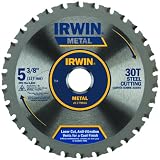 Irwin Tools 1779856 20mm-5/8-Inch-10mm, 5-3/8-Inch by 30-Teeth Ferrous Steel Circular Saw Blade