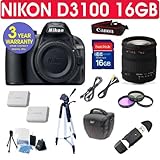 Nikon D3100 + Sigma 18-200mm Lens + 16 GB Memory