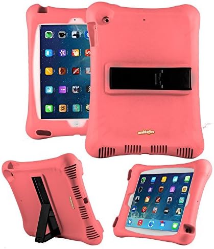 iPad Air 2 Case, Anitoon Amplifier Speaker Case Cover For iPad Air 2 PINK With Dual Armor Body and Stand