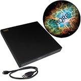 HQRP External USB 2.0 Slim CD / DVD-RW Drive (DVD Writer / Burner) (Black) for HP Mini 311 / 110 / 1000 / 1100 Netbook + HQRP Mousepad
