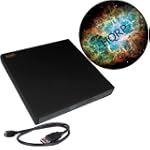 HQRP External USB 2.0 Slim CD / DVD-RW Drive (DVD Writer / Burner) (Black) for HP Mini 311 / 110 / 1000 / 1100 Netbook + HQRP Coaster