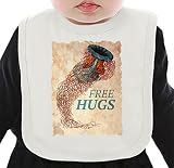 Free hugs jellyfish ネクタイを有する有機ビブ Medium
