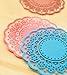 ONOR-Tech Set of 6 Lovely Cute Sweet Semitransparent Lace Cup Mat Silicone Rubber Coaster for Wine, Glass, Tea