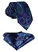 SetSense Men's Floral Paisley Jacquard Woven Tie Necktie Set