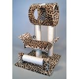 Go Pet Club Cat Tree Condo House, 18W x 17.5L x 28H Inches, Leopard