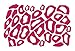 Wall Decor Plus More WDPM123 Leopard Animal Print Wall Vinyl 28 Circle Stickers Rings Decals, Hot Pink