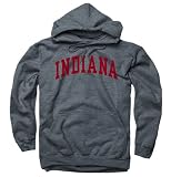 Indiana Hoosiers Dark Heather Arch Hooded Sweatshirt