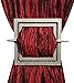 Kashi Home Decorative Curtain Holdbacks Set of 2, Curtain Tiebacks, Shining Square, 6