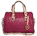 Michael Kors Grayson Chain Medium Monogram Satchel Bag Peony Pink Leather