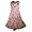 Monkey Wear - Girls Sleeveless Silk Paisley Dress, Rose, Multi (Size 7)