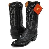 Lucchese 'N8356' Small Quill Ostrich Cowboy Boots Mens 10.5 - Black by Lucchese