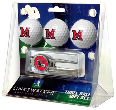 Miami Ohio Redhawks Ncaa Kool Tool 3 Golf Ball Gift Packs