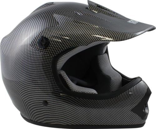 Youth Carbon Fiber Motocross Dirt Bike ATV MX Off-Road Kids Helmet