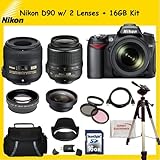 IMAGE OF Nikon D90 SLR Digital Camera Kit with Nikon 18-55mm f/3.5-5.6G VR AF-S DX Nikkor Lens & Nikon 40mm f/2.8G AF-S DX Micro-Nikkor Lens, w/ SSE 