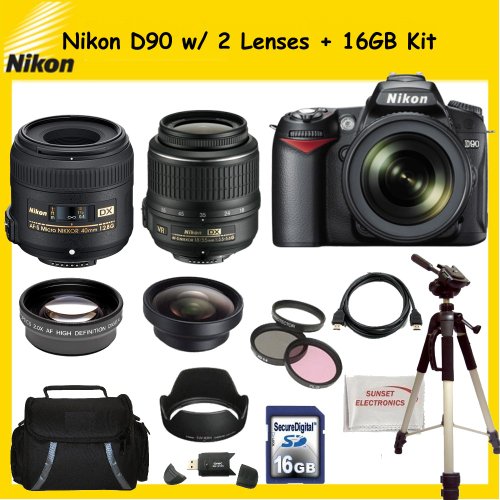 Nikon D90 SLR Digital Camera Kit with Nikon 1855mm f/3.55.6G VR AFS
