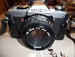 Minolta XG-A 35MM Camera, Leather case, Ozunon 1:45 Zoom lens, manual and Flash