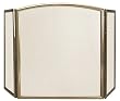 Uniflame Polished Iron Extruded Aluminum Screen with Arch Top - 3 Fold