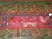 Ethnic India Red Beaded Antique Wall Hanging Sari Tapestry Table Runner