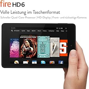 Fire HD 6, 15,2 cm (6 Zoll), HD-Display, WLAN, 8 GB  (Schwarz) - mit Spezialangeboten