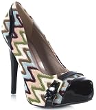 Qupid System-305x Almond-Toe Printed Pump