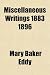 Miscellaneous Writings 1883 1896